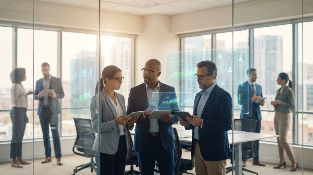 Imagem gerada por IA para: Inteligência Artificial no RH: Principais Tendências para 2026